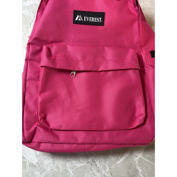Everest Luggage Classic Backpack‎ - Hot Dark Pink Book Bag Unisex - Picture 3 of 8